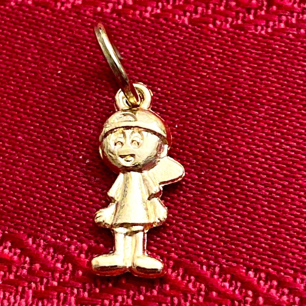 5/$10❤️❤️❤️NEW ROSE GOLD TONED ALLOY BOY CHARM PENDANT
